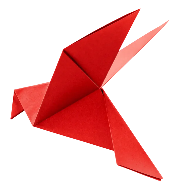 origami red bird