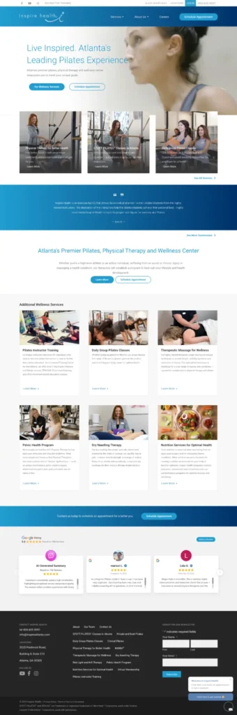 inpire atlanta home screen